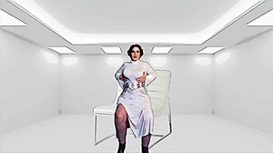 Granny dressed as Princess Leia in Croatian wig gets missionary fucked by Han Solo in mature BBW cartoon. AI animation shows fat cougar in homemade POV toy adventure.