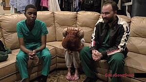 Nurse Stacy Shepard Tests Glove Sizes For Best Fit During Gyno Exam At Girlsgonegyno