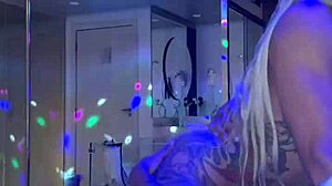 Mc hosts private party at motel and bareback fucks naughty blonde with mouth cumshot