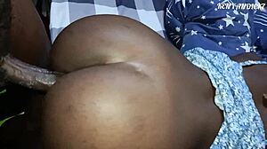 Hey, check out this African couple having intense doggystyle sex with big cock close up before bed in homemade action.
