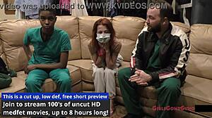 Nurse Stacy Shepard Tests Glove Sizes For Best Fit During Gyno Exam At Girlsgonegyno