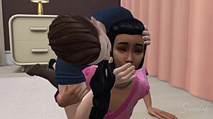 White guy fucks black girl and arab chick in 3d cartoon group sex with interracial banging