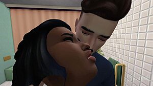 White guy fucks black girl and arab chick in 3d cartoon group sex with interracial banging