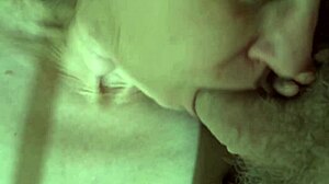 Giggling Wife Sucks Buddy's Cock While Teasing Clit