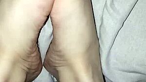 Hey check out Gretala showing off her natural bare feet without any polish