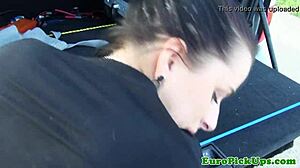 picked up european brunette babe next door gets paid for outdoor anal sex bent over doggystyle in pov reality