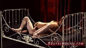 Dominating tiny teen Jade Jantzen with extreme bondage for her first intense orgasm