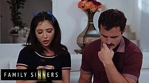 oh yes, stepbrother, your hot creamy fuck on the couch feels so good after helping me, naughty stepsis moans