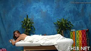 Beautiful teen gets drilled hard by her rubber in oiled massage