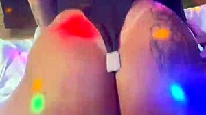 corninho watches his young brazilian wife in lingerie sit on another man's big cock gaping her ass in homemade cuckold fun