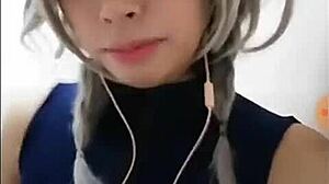 Asian Teen In Bikini Shows Cute Boobs During Emilia Instagram Live Session