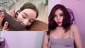 Hey, watch this beautiful innocent girl handle a giant item during Halloween in a fun pov setup with big elements