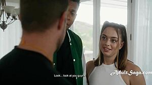 girlfriend sophia burns deceives with mmf creampie in interracial taboo storyline