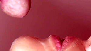 Japanese Step Mom Delivers Intense Birthday Blowjob to Step Son with Cum in Mouth Close-Up