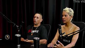 mature amateur shows off cute desk setup at home with old shoes in intriguing brown eyes moment