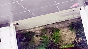 Look at that upskirt in the store under her skirt while spying