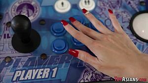 little asian skank with small tits rides monster cock hard!