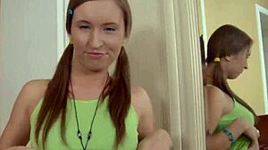 Blonde takes high heels for intense anal sex and blowjob scene.