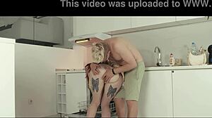step mom gets stuck in the dishwasher while her step son takes advantage and fucks her roughly