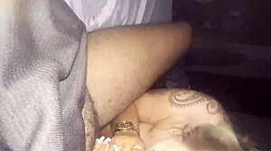 Blonde Beauty Delivers Deepthroat Show Before Bed with Interracial Big Black Cock and Cum on Face