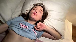 My stepbrother loves to cum inside my pussy with homemade interracial creampie