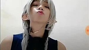 Asian Teen In Bikini Shows Cute Boobs During Emilia Instagram Live Session