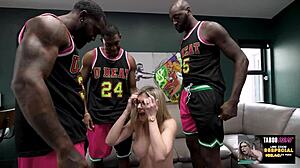 Seductive Wife Cory Chase Enjoys BBC Orgy for Birthday with Double Penetration and Facial