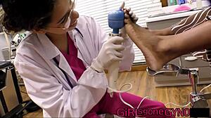 Watch This Perverted Podiatrist Make Her Giggle with Tickling and Fetish Play in the Hospital!