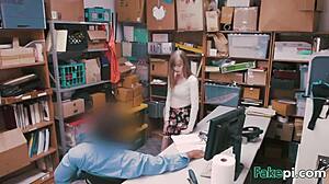 young shoplifter dolly leigh faces tough consequences in storage room interview