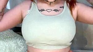 redhead bitch with pierced nipples gives joi for quick orgasm