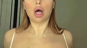 Busty mommy wife shows off her huge natural tits in a revealing display