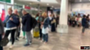 crazy risky handjob until cum in public airplane