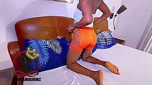 Fuck queen rides his boss huge monster cock in cowgirl