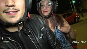 Watch free POV with Lya Lips and Cris Angelo in pro-am private fuck as girlfriend experience in Barcelona backstage!