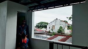 pinay student gets licked and fucked doggystyle by teacher in cemetery. asian college girl takes creampie in wet pussy outdoors.