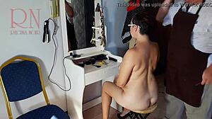 camera in nude barbershop hairdresser makes undress lady ho cut her hair barber nudism cam 1 scene 1