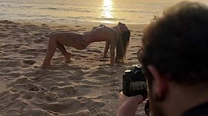Damiana the naughty Brazilian teases Europe with naked beach shoot and canoe blowjob in Portugal ep2!