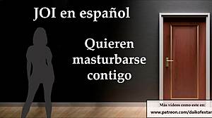 Four friends invite you to their party with jerk off instructions in Spanish voice.