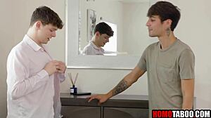 he didn't know his stepbrother wants to bareback blowjob and rim him taboo style
