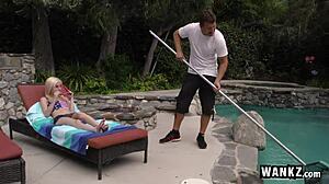 Skinny Blonde Teen Hints At Riding Huge Cock With Shaved Tight Pussy In Horny Babe Blowjob Cumshot Facial