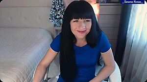 Tamarra Roman MLADY in blue STRIPS nakey OPENS pussy VIBIN pleasures 12-21-2021