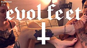 Feet like these demand licking with bbw big ass and big tits in bisexual fetish action