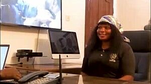 Big Ass Chubby Ebony Mama Fucks Boss Doggystyle for Office Job