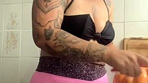 I'm cooking dinner for my husband's friend knowing I'll be their Halloween dessert in the kitchen.