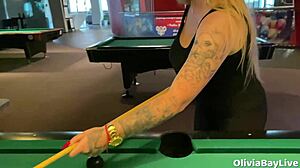 come on, let's turn this pool game into a public toilet blowjob with cumshot