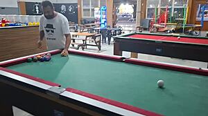 amateur latina didn't know pool but took hard fucking in car. she bent over for doggystyle quickie on public street.