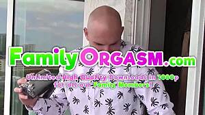 familyorgasm big bro corrupts his bikini stepsister on balcony with rough bareback fucking until orgasm