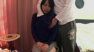 Why does Japanese girl ride guy's dick so eagerly