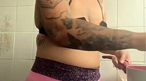 I'm cooking dinner for my husband's friend knowing I'll be their Halloween dessert in the kitchen.