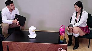 Horny College Student Fucks Professor In Cowgirl Missionary Doggystyle For Passing Grade - La Rola